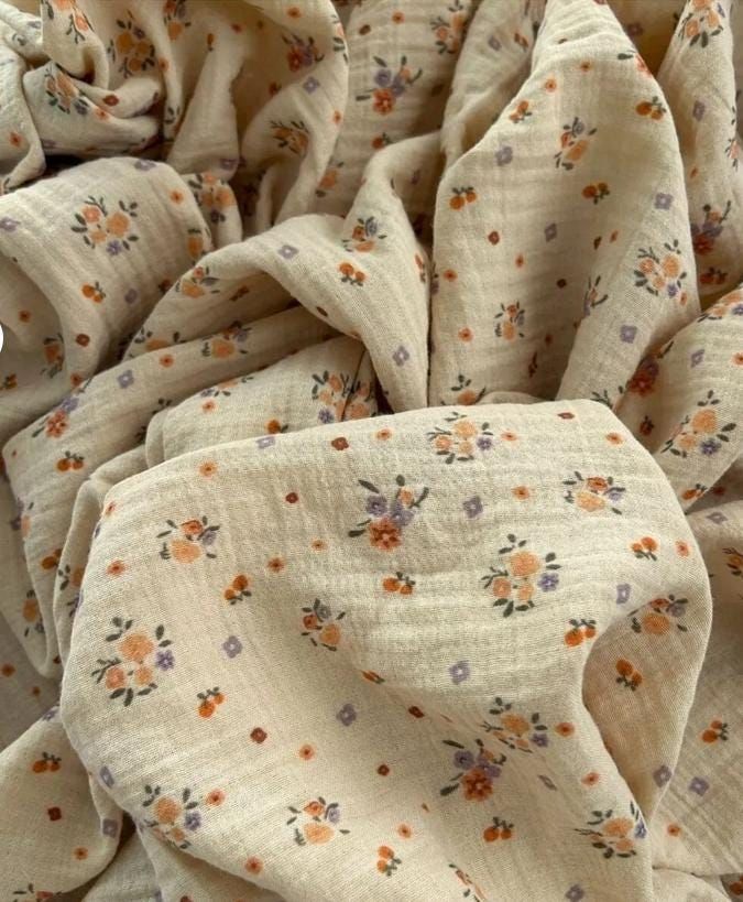 double muslin fabric,natural 0 cotton,combed rope,for lightweight clothes,fabric for sewing,for baby clothes, lightweight dressmaking etsy
