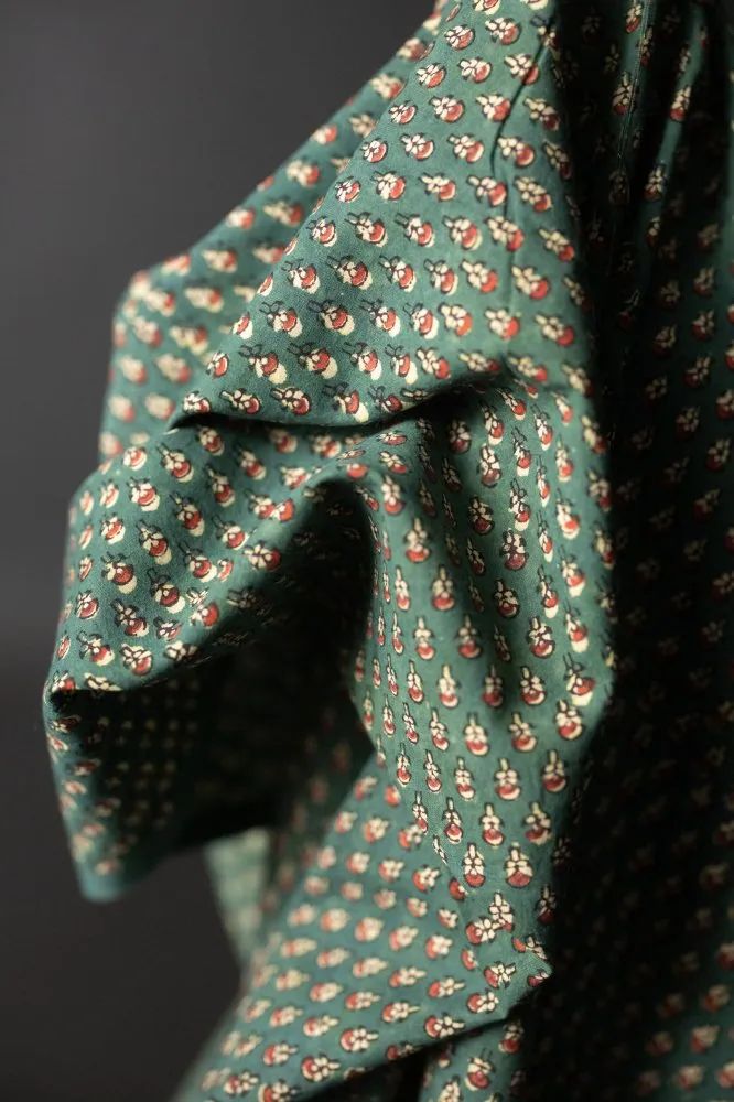 handmade indian cotton handloom, hand dyed and block printed